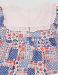 Pipiniko Patchwork Embroidery Midi Dress for Girls