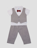 Pipiniko Set Boys Woven Vest Kantong