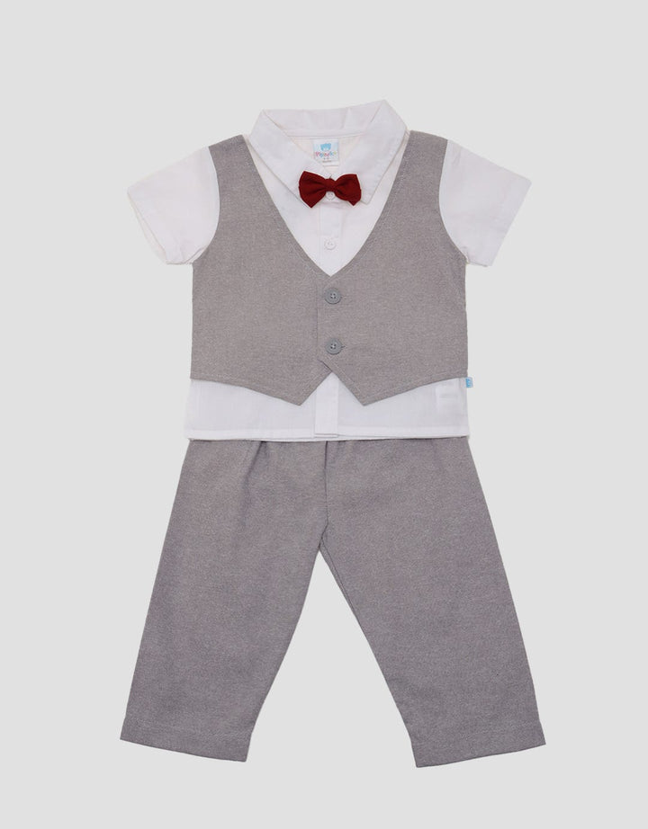 Pipiniko Set Boys Woven Vest Kantong