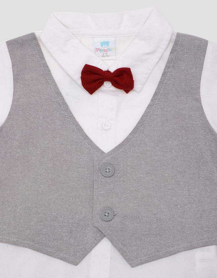 Pipiniko Set Boys Woven Vest Kantong