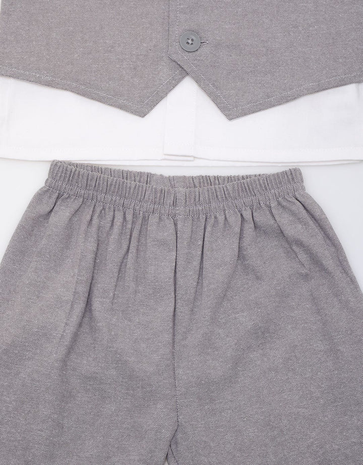 Pipiniko Set Boys Woven Vest Kantong