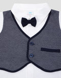 Pipiniko Set Boys Woven Vest Knit Tekstur