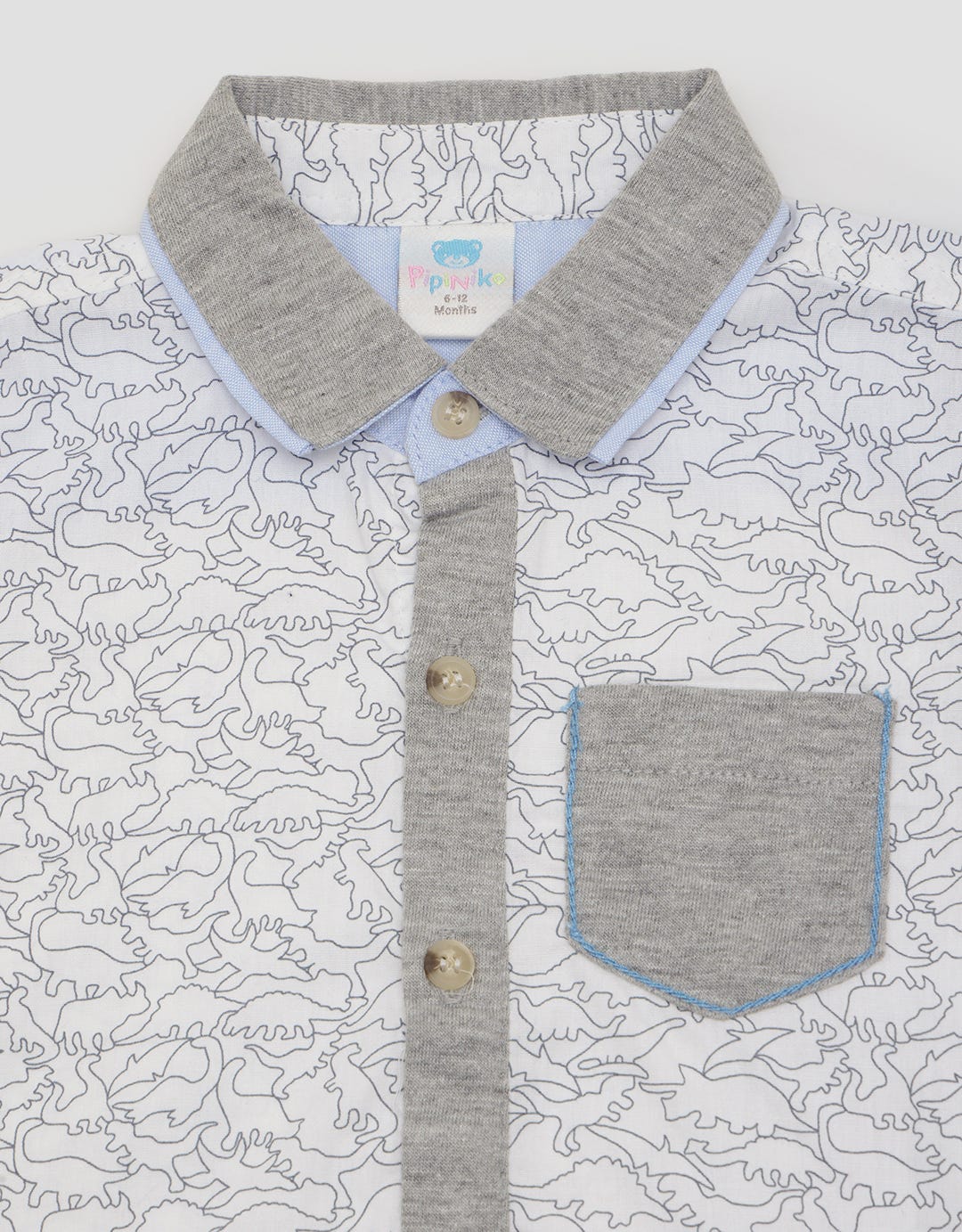 Pipiniko Short Sleeve Shirt Print Dino