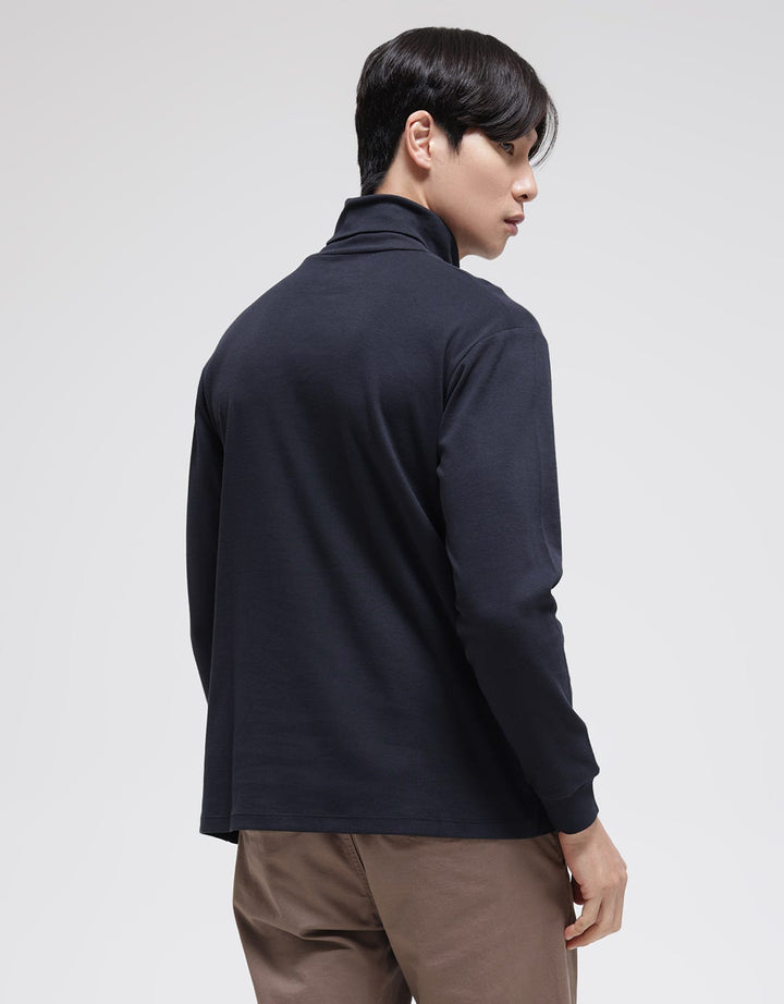 Suko Turtle Neck Soft Touch Kerah Turtle Kaos Lengan Panjang  Pria