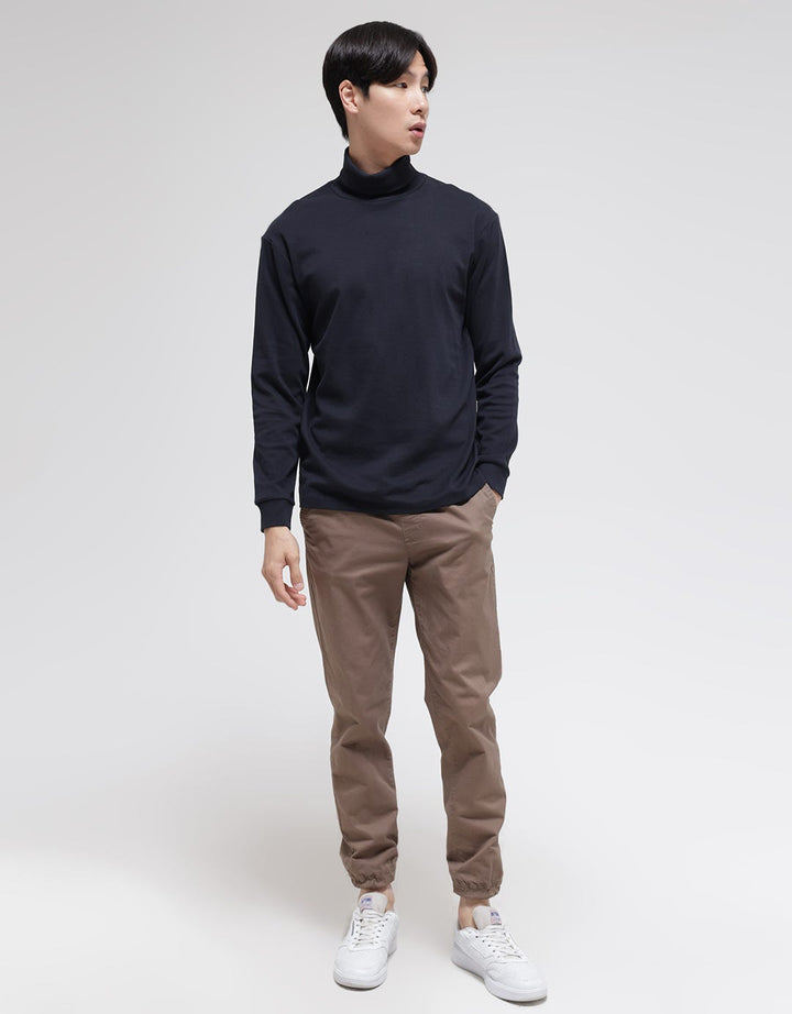 Suko Turtle Neck Soft Touch Kerah Turtle Kaos Lengan Panjang  Pria
