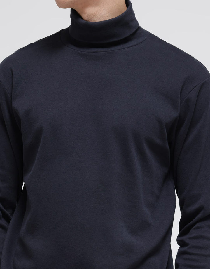Suko Turtle Neck Soft Touch Kerah Turtle Kaos Lengan Panjang  Pria