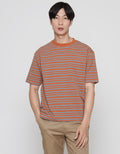 Suko Oversized T-Shirt Striped Jacquard Lengan Pendek