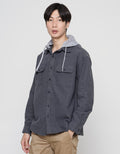Suko Shacket Outerwear Jacket Dettachable Hood Lengan Panjang