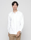 Suko Twill Woven Solid Kemeja Lengan Panjang Pria