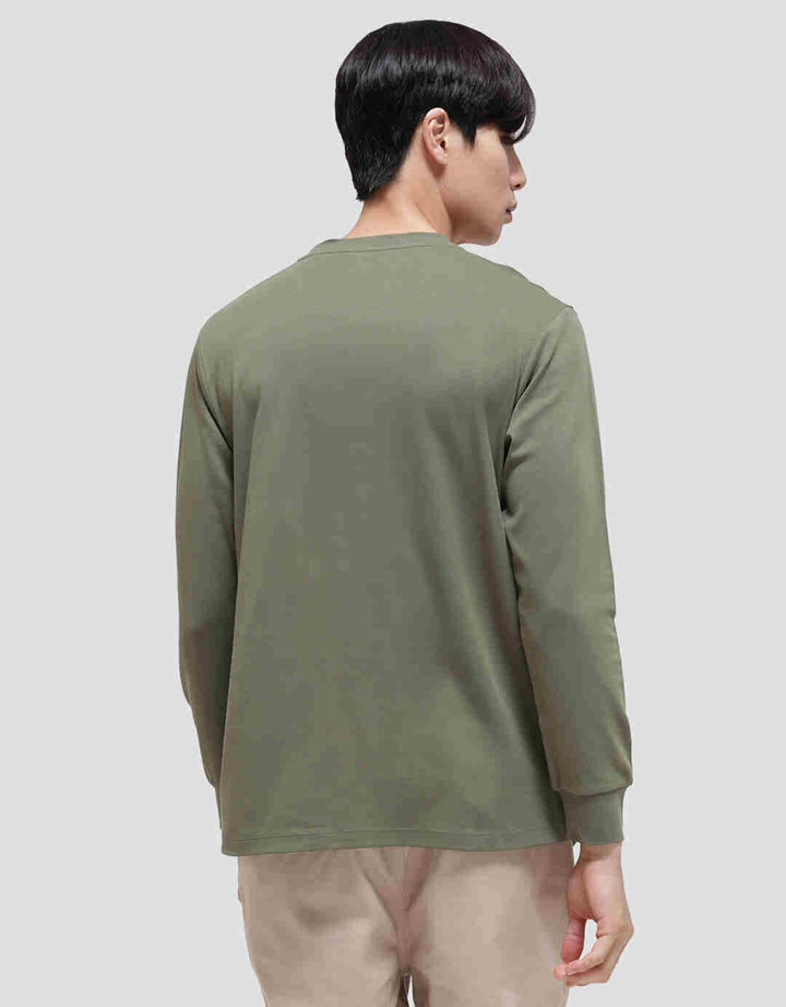 Suko Round Neck Soft Touch Round Collar Men's Long Sleeve T-Shirt