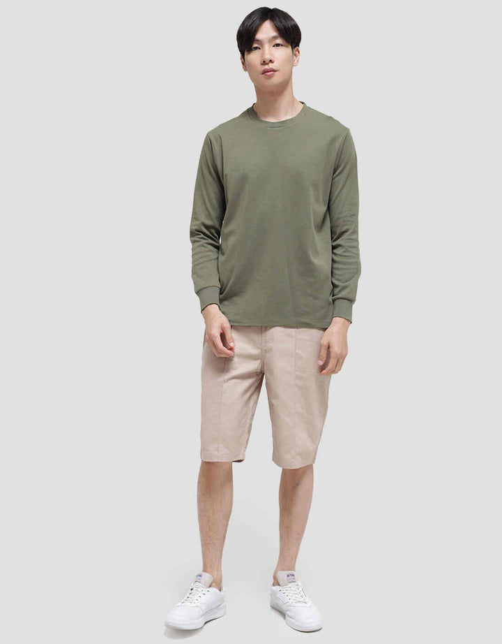 Suko Round Neck Soft Touch Round Collar Men's Long Sleeve T-Shirt