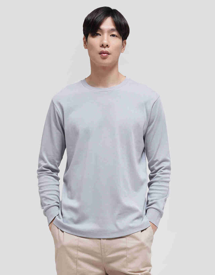 Suko Round Neck Soft Touch Round Collar Men's Long Sleeve T-Shirt