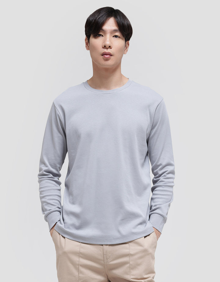Suko Round Neck Soft Touch Round Collar Men's Long Sleeve T-Shirt