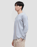 Suko Round Neck Soft Touch Round Collar Men's Long Sleeve T-Shirt