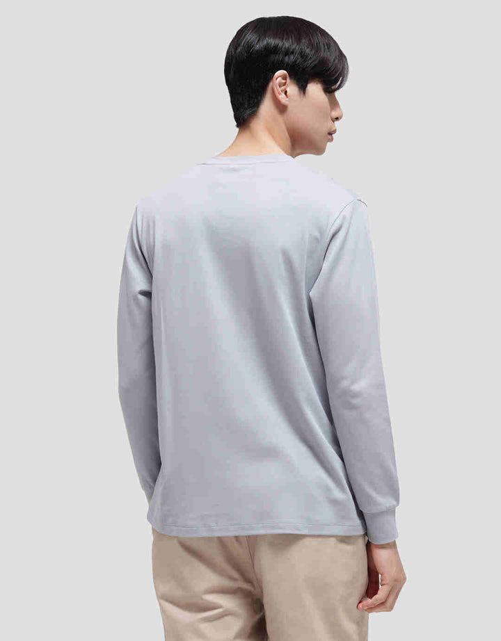 Suko Round Neck Soft Touch Round Collar Men's Long Sleeve T-Shirt