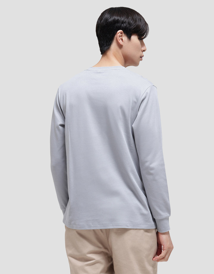 Suko Round Neck Soft Touch Round Collar Men's Long Sleeve T-Shirt