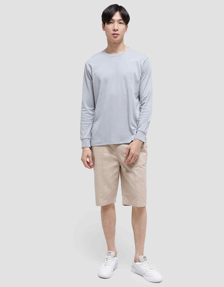 Suko Round Neck Soft Touch Round Collar Men's Long Sleeve T-Shirt