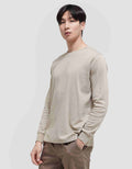 Suko Round Neck Soft Touch Round Collar Men's Long Sleeve T-Shirt