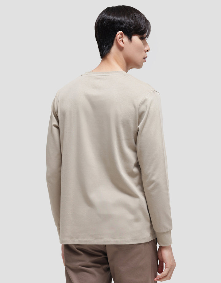 SUKO ROUND NECK SOFT TOUCH KERAH BULAT LENGAN PANJANG KAOS PRIA