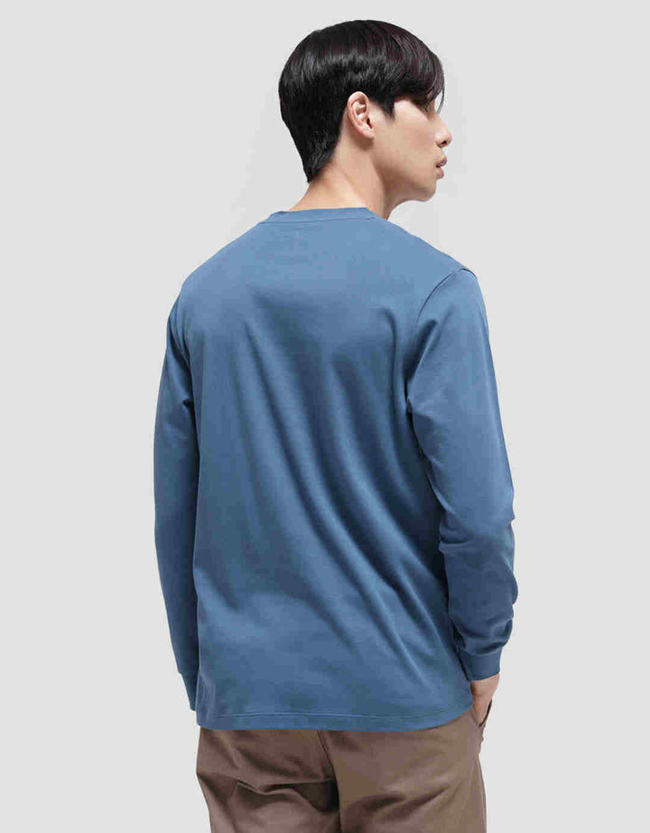 Suko Round Neck Soft Touch Round Collar Men's Long Sleeve T-Shirt