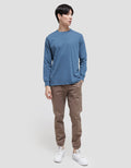 Suko Round Neck Soft Touch Round Collar Men's Long Sleeve T-Shirt