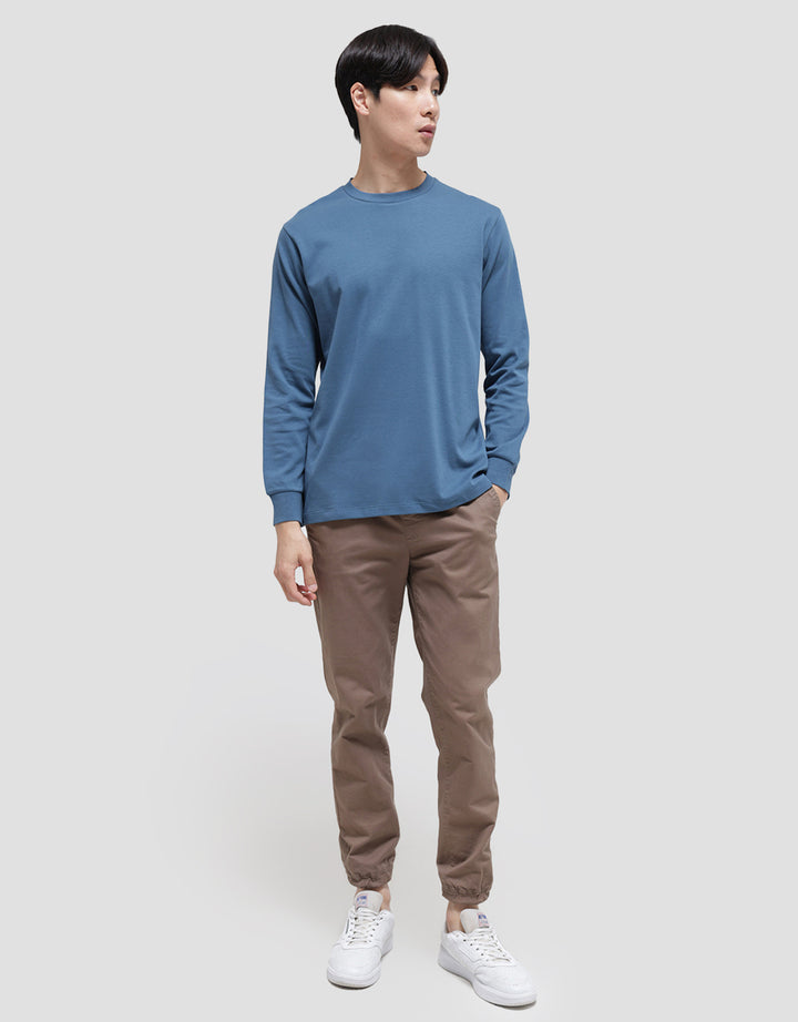 Suko Soft Touch Kaos Kerah Bulat Lengan Panjang Pria