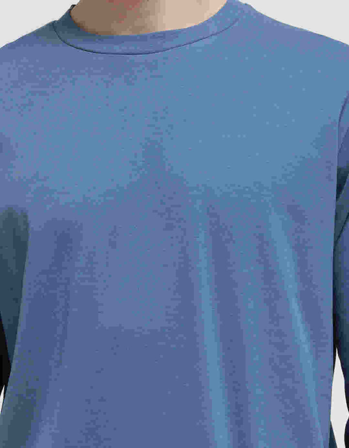 Suko Round Neck Soft Touch Round Collar Men's Long Sleeve T-Shirt
