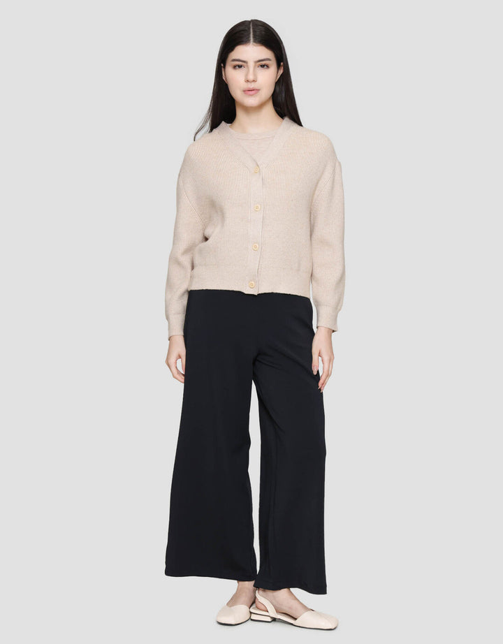 Suko Corn Pattern Outerwear Lengan Panjang Cardigan Wanita
