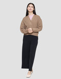 Suko Corn Pattern Outwear Long Sleeve Women's Cardigan