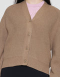 Suko Corn Pattern Outerwear Lengan Panjang Cardigan Wanita