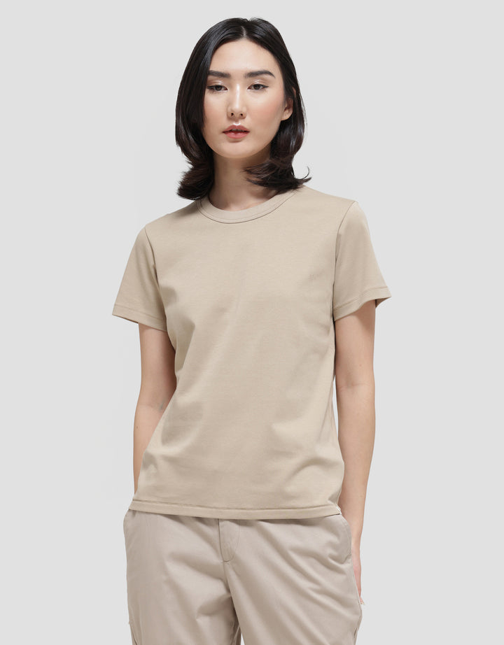 Suko Round Neck Kerah Bulat Lengan Pendek Kaos Wanita