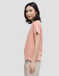 Suko Round Neck Kerah Bulat Lengan Pendek Kaos Wanita