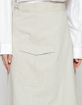 Suko Rok Woven Midi Skirt W/ Flap Pocket Bottom Cargo