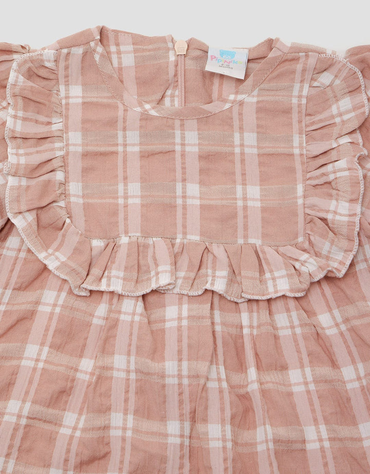 Pipiniko Blouse Ruffle Kotak Seersucker
