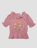 Pipiniko Top Woven Girls Flower Bee