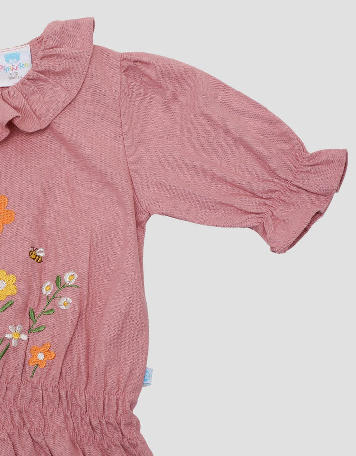 Pipiniko Top Woven Girls Flower Bee