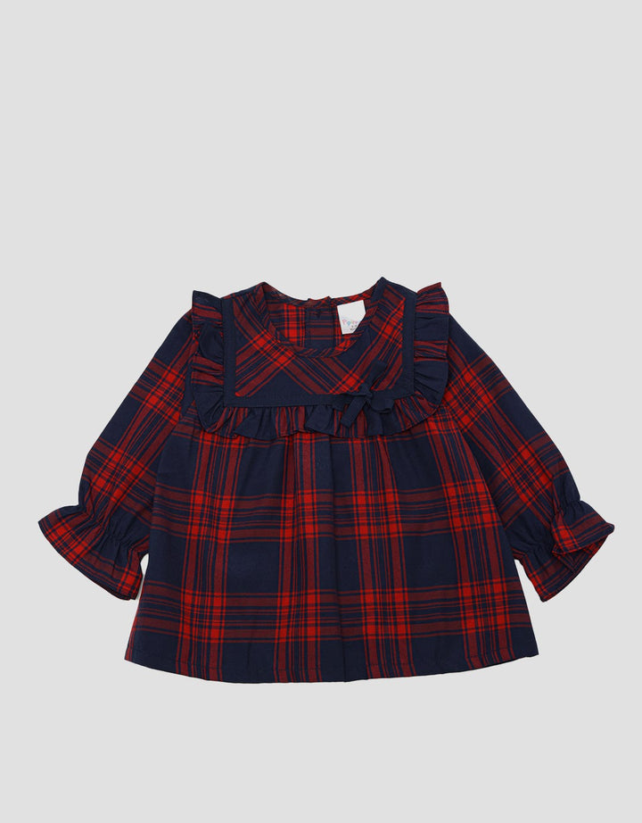 Pipiniko Blouse Plaid Xmas