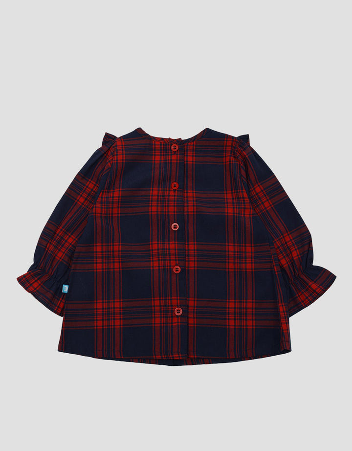 Pipiniko Blouse Plaid Xmas