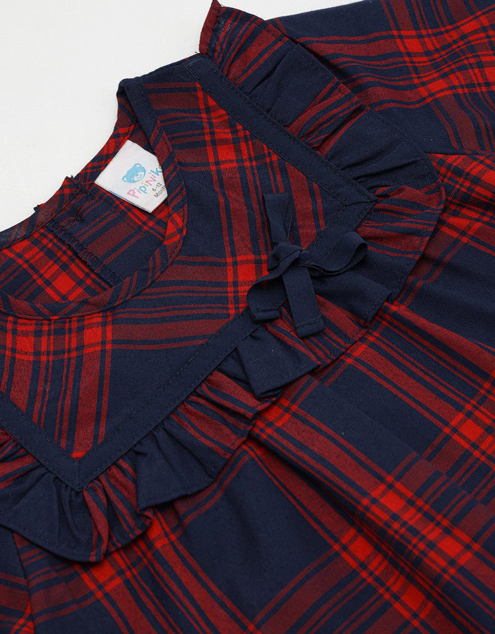 Pipiniko Blouse Plaid Xmas