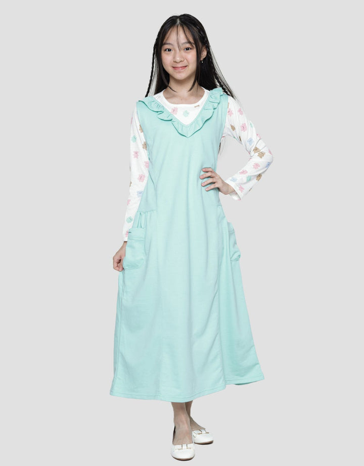 Nevada Long Sleeve Maxi Dress Overall Knit With Bear Inner