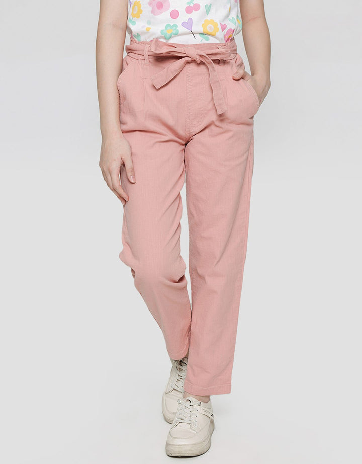 Nevada Woven Belt Celana Panjang Anak Perempuan