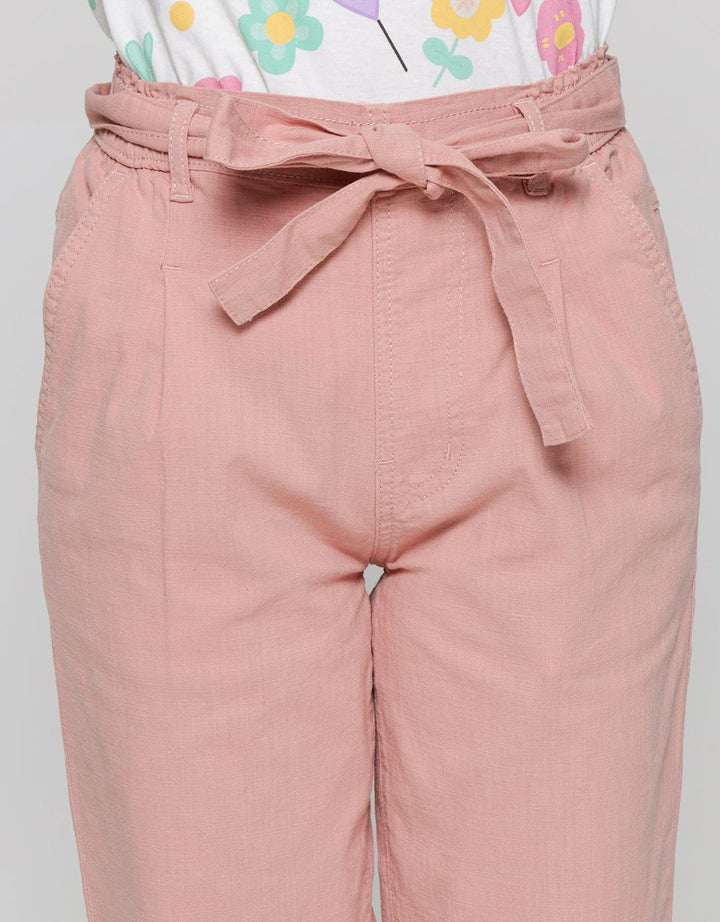 Nevada Woven Belt Celana Panjang Anak Perempuan