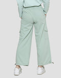 Nevada Celana Panjang Knit Wideleg Cargo Anak Perempuan With Stopper Pants