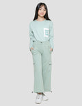 Nevada Celana Panjang Knit Wideleg Cargo Anak Perempuan With Stopper Pants