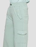 Nevada Celana Panjang Knit Wideleg Cargo Anak Perempuan With Stopper Pants