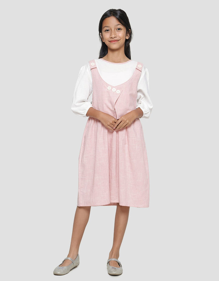 Nevada Woven 2 Pcs Look Alike Midi Dress Anak Perempuan