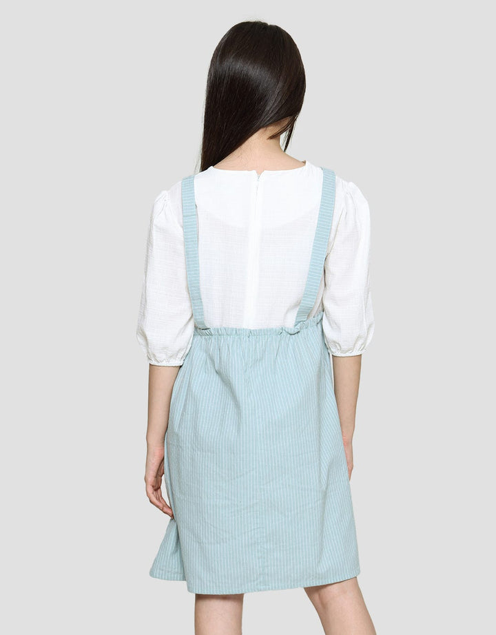 Nevada Stripes 2 Pcs Look Alike Midi Dress Anak Perempuan
