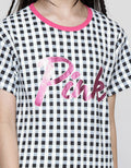 Nevada Short Sleeve T-Shirt Full Print Checkered Print Hello