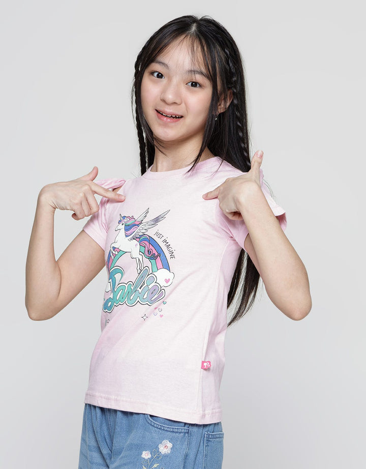 Barbie Unicorn Print Girls T-Shirt