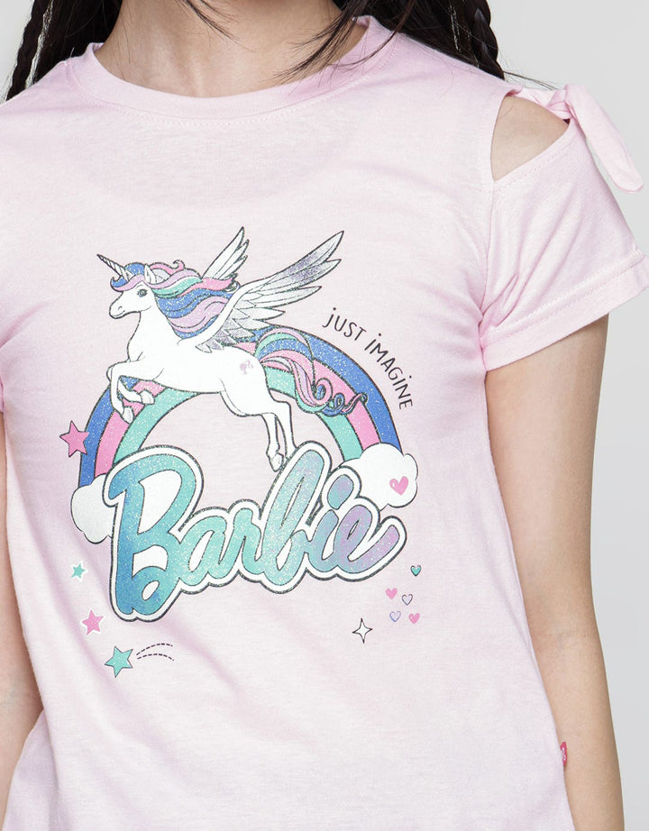 Barbie Unicorn Print Girls T-Shirt